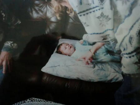 Baby Kim met mama.