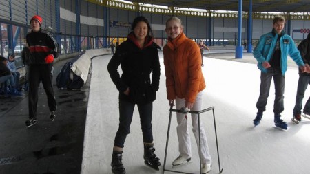 Met Liane schaatsen.